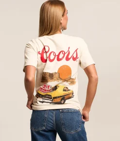Tops | Screen Stars Coors Sunset Drive T-Shirt Cream