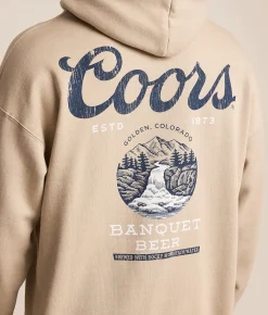 tee luv Coors Waterfall Hooded Sweatshirt Brindle Heather