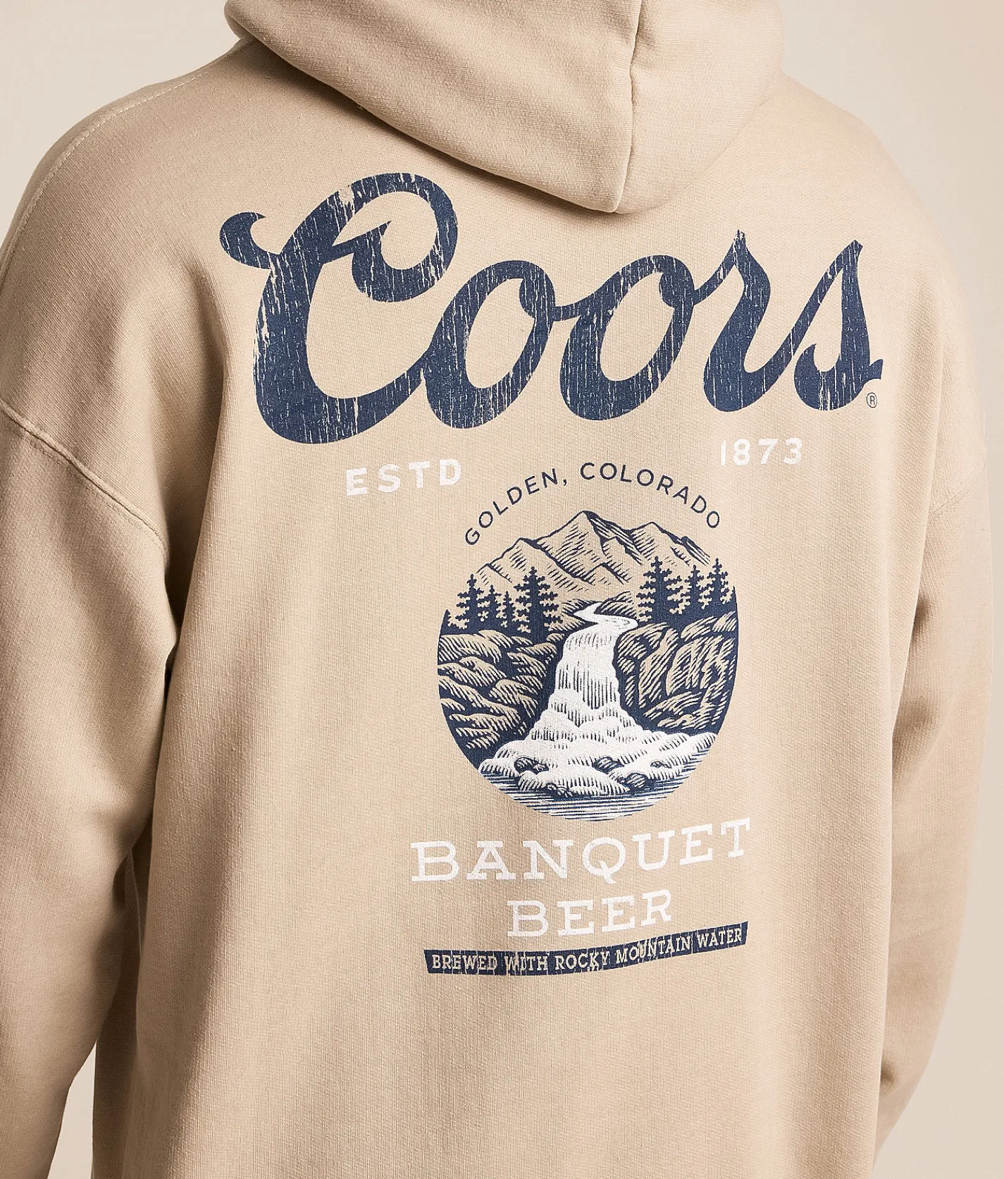 tee luv Coors Waterfall Hooded Sweatshirt Brindle Heather