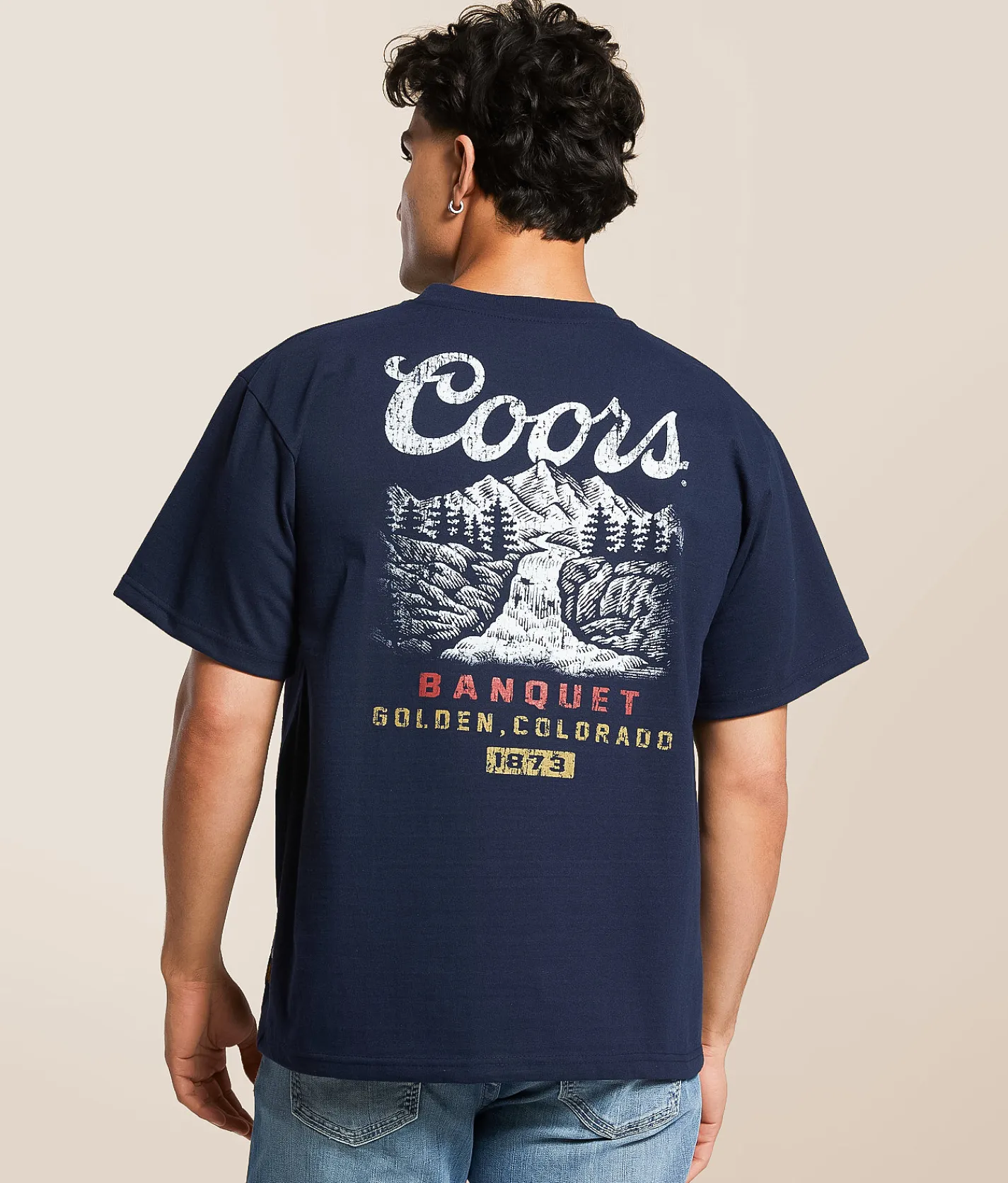 Changes Coors Waterfall T-Shirt Navy Online