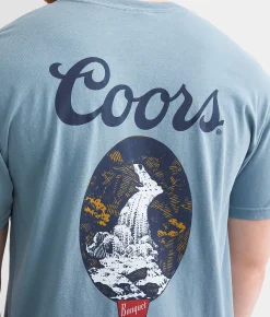 tee luv Coors Waterfall T-Shirt Ice Blue Best