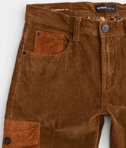 Sale Jeans|Bottoms | PREME Corduroy Cargo Stacked Jean Mocha