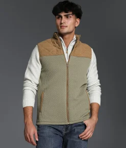 Outpost Makers Corduroy Color Block Vest Olive Tan Online