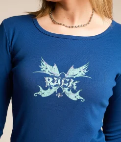 Rock Revival Core Angel T-Shirt Blue