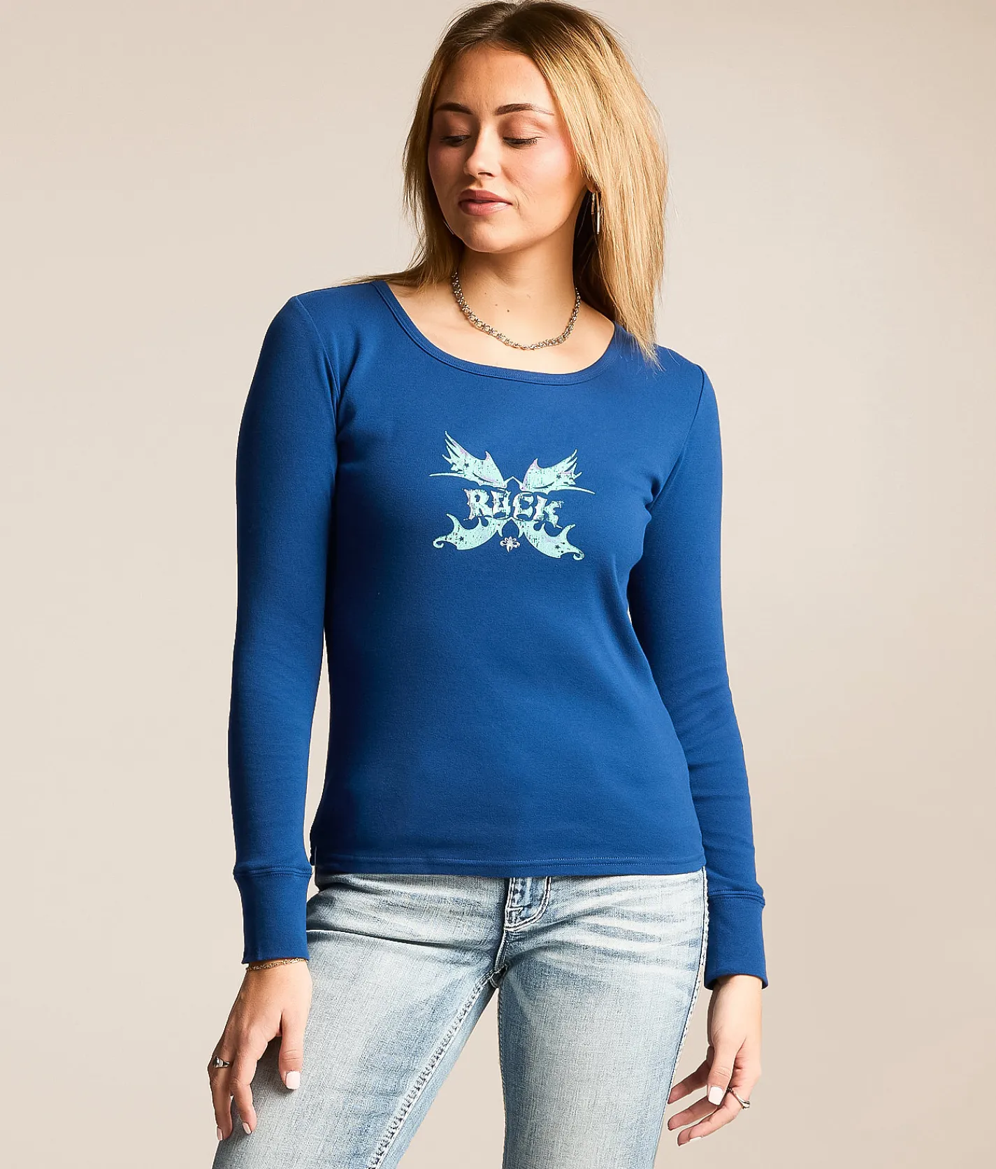 Rock Revival Core Angel T-Shirt Blue
