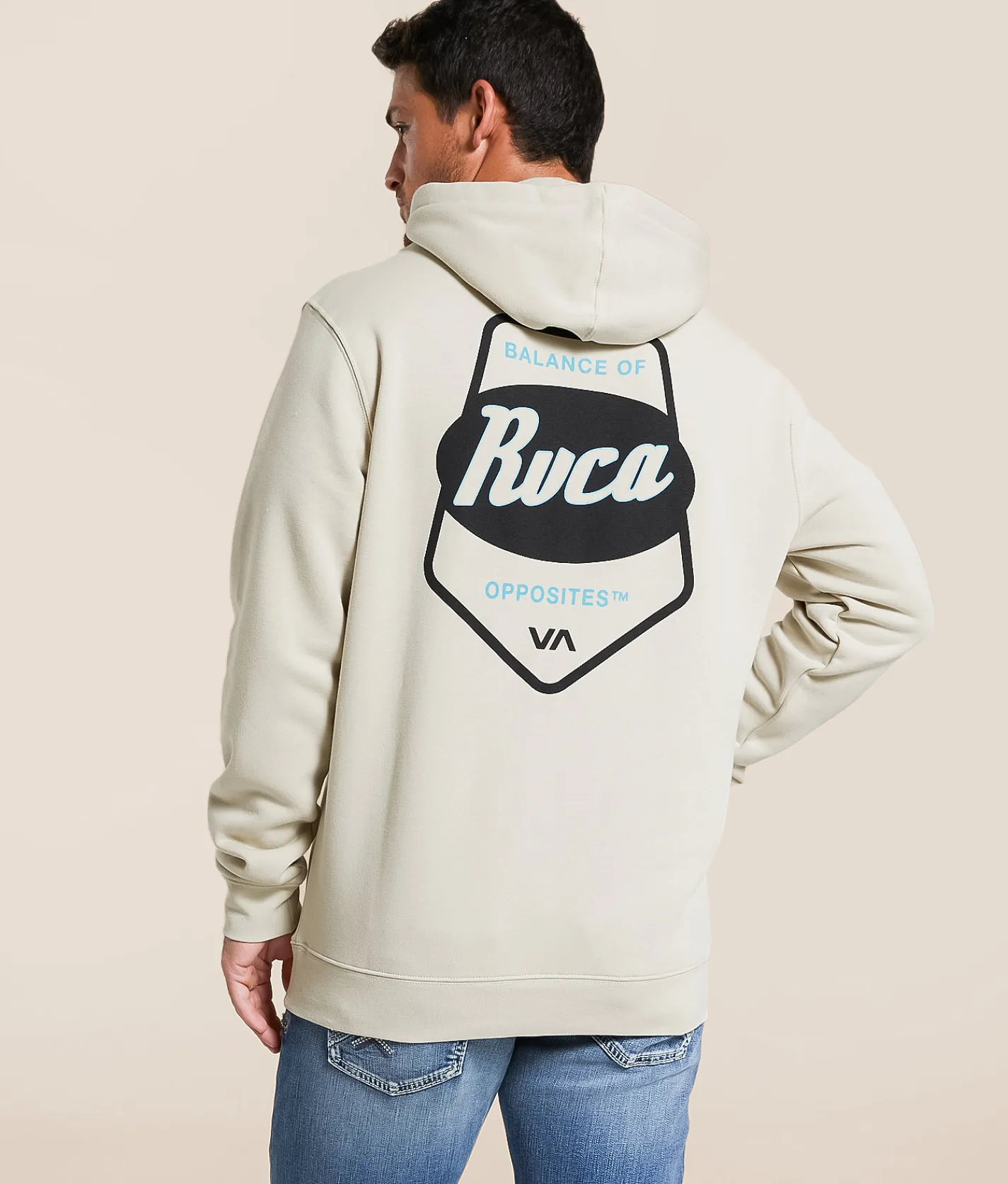 Tops | RVCA Corner Shop Hooded Sweatshirt Ceramic