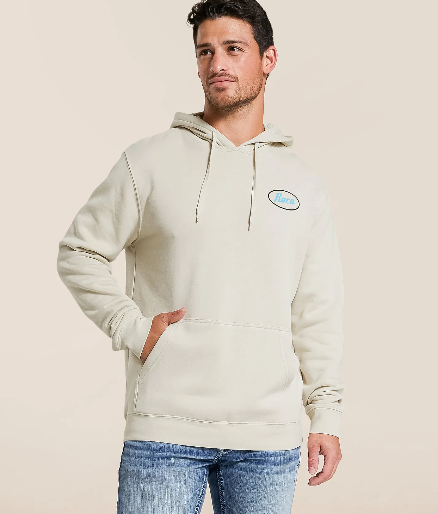 Tops | RVCA Corner Shop Hooded Sweatshirt Ceramic