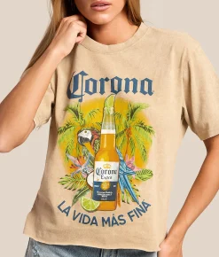 Tops | Changes Corona La Vida Mas Fina T-Shirt Natural