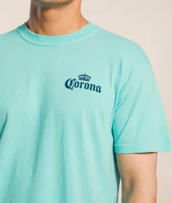 Graphic T-Shirts | JEDCo Corona Parrot Bottle T-Shirt Chalky Mint