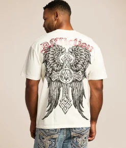 Tops|Graphic T-Shirts | Affliction Correct T-Shirt Antique White