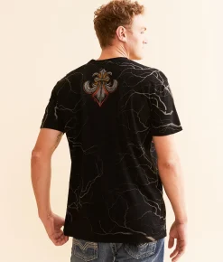 Graphic T-Shirts | Affliction Cosmic Inferno T-Shirt Black Reactive
