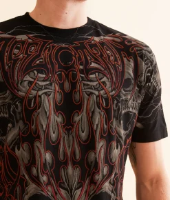 Graphic T-Shirts | Affliction Cosmic Inferno T-Shirt Black Reactive