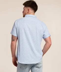 7Diamonds Costal Stretch Shirt Light Blue Outlet