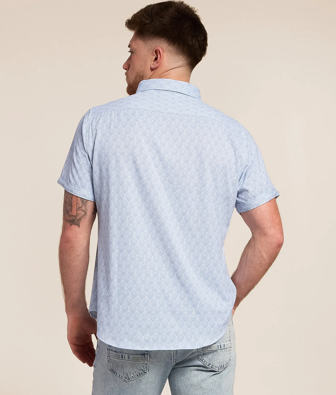 7Diamonds Costal Stretch Shirt Light Blue Outlet