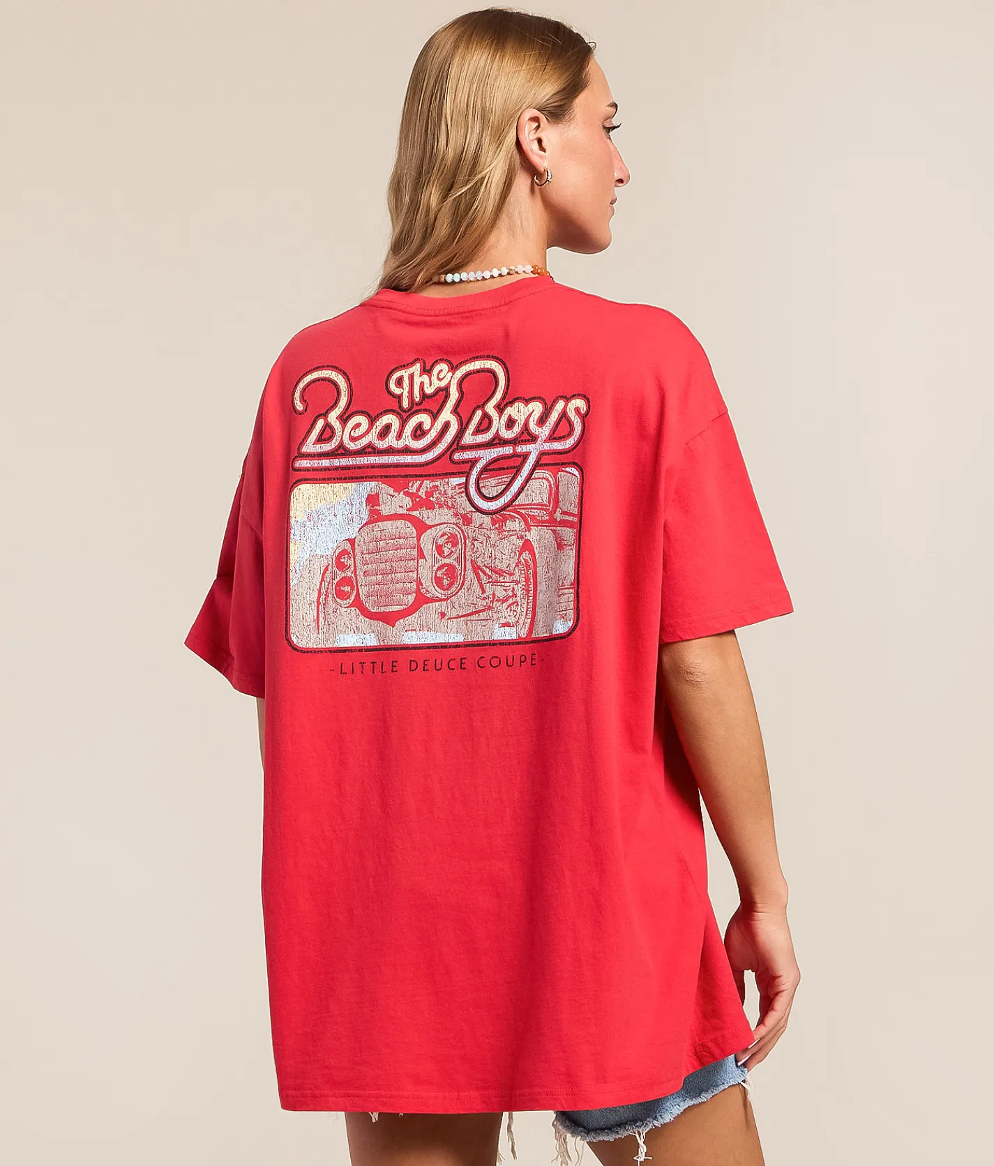 Tops | Life Clothing Co. The Beach Boys Oversized Band T-Shirt Red