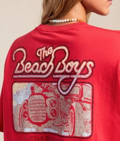 Tops | Life Clothing Co. The Beach Boys Oversized Band T-Shirt Red