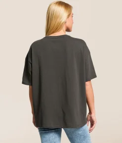 Tops | Billabong Counting Stars Oversized T-Shirt Off Black