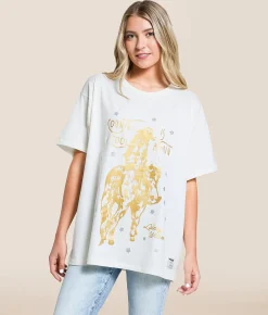 Tops | Wrangler® x Lainey Wilson Country Is Cool Band T-Shirt White