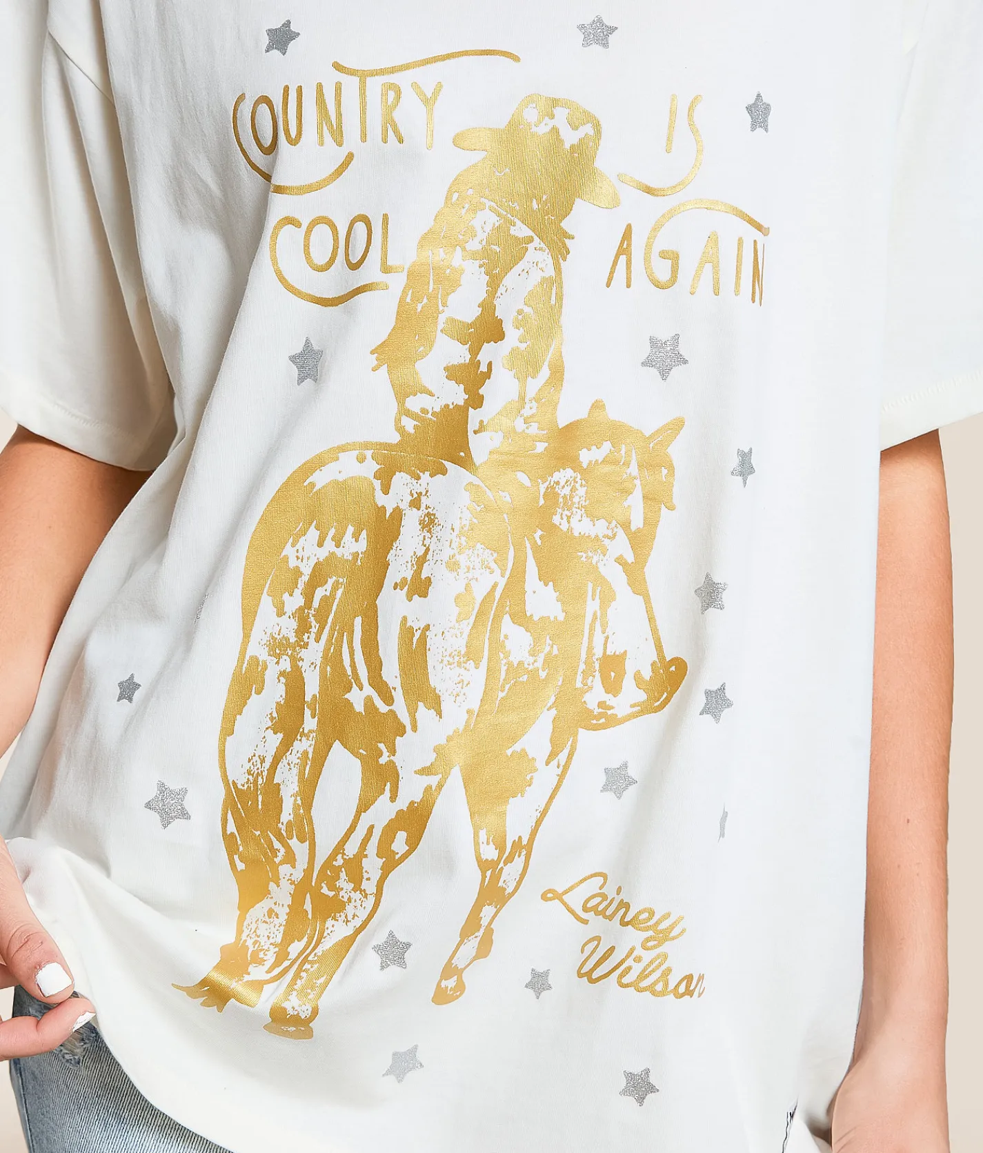 Tops | Wrangler® x Lainey Wilson Country Is Cool Band T-Shirt White