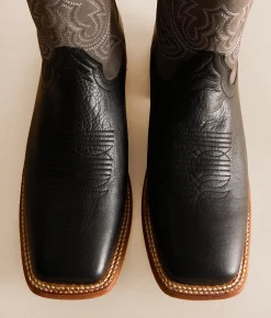 Shoes | Ariat County Roads Leather Cowboy Boot Ns Black Gm Grey Suede