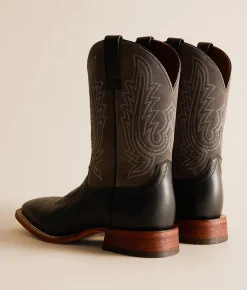Shoes | Ariat County Roads Leather Cowboy Boot Ns Black Gm Grey Suede