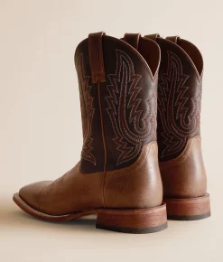 Ariat County Roads Leather Cowboy Boot Wheat Tan Santa Fe Brown Hot