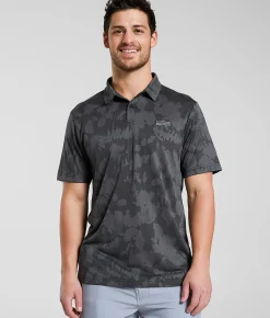 Maven Co-op Course Performance Polo Black Jaquard