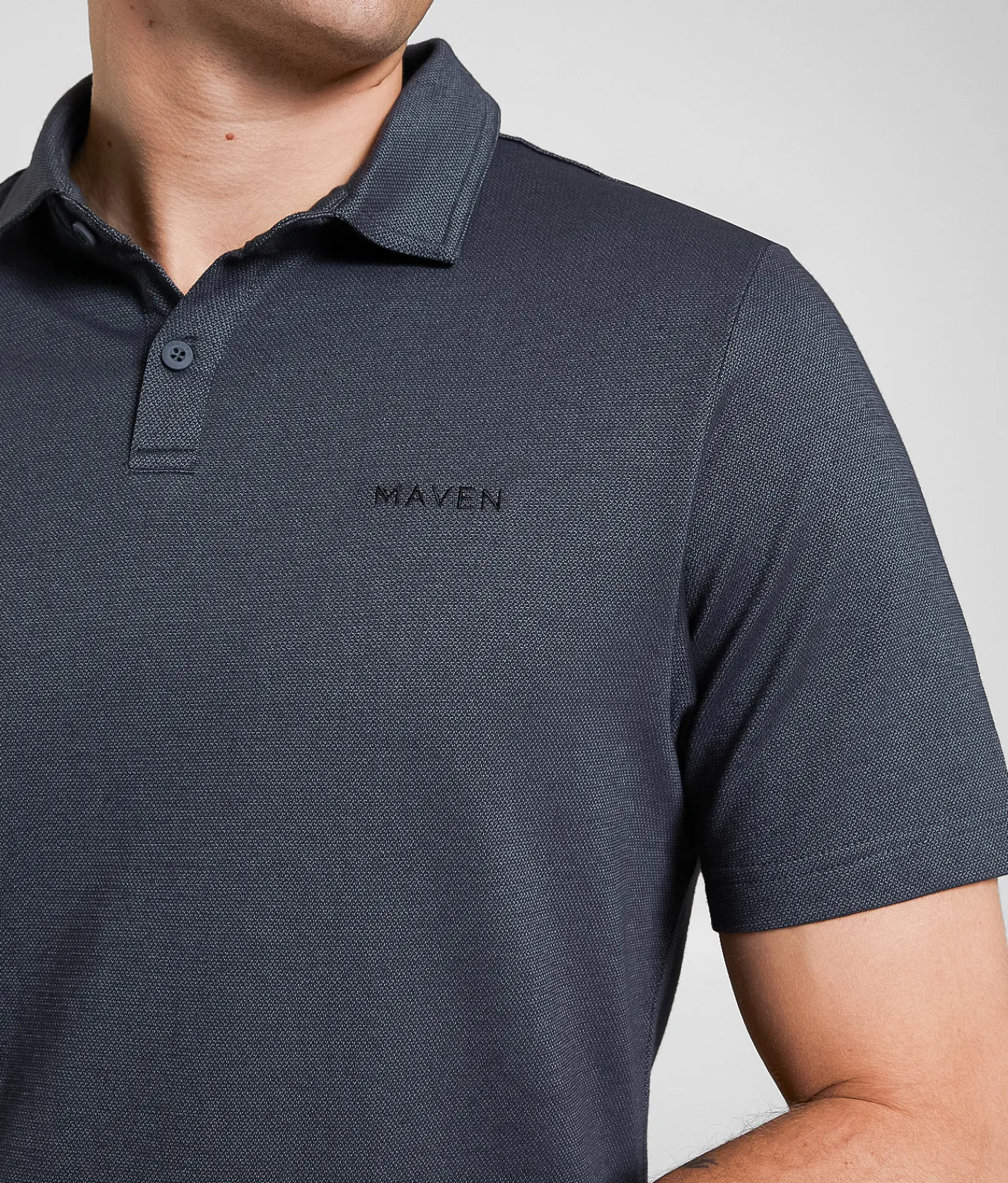 Tops|Activewear | Maven Co-op Course Performance Polo Black Slate