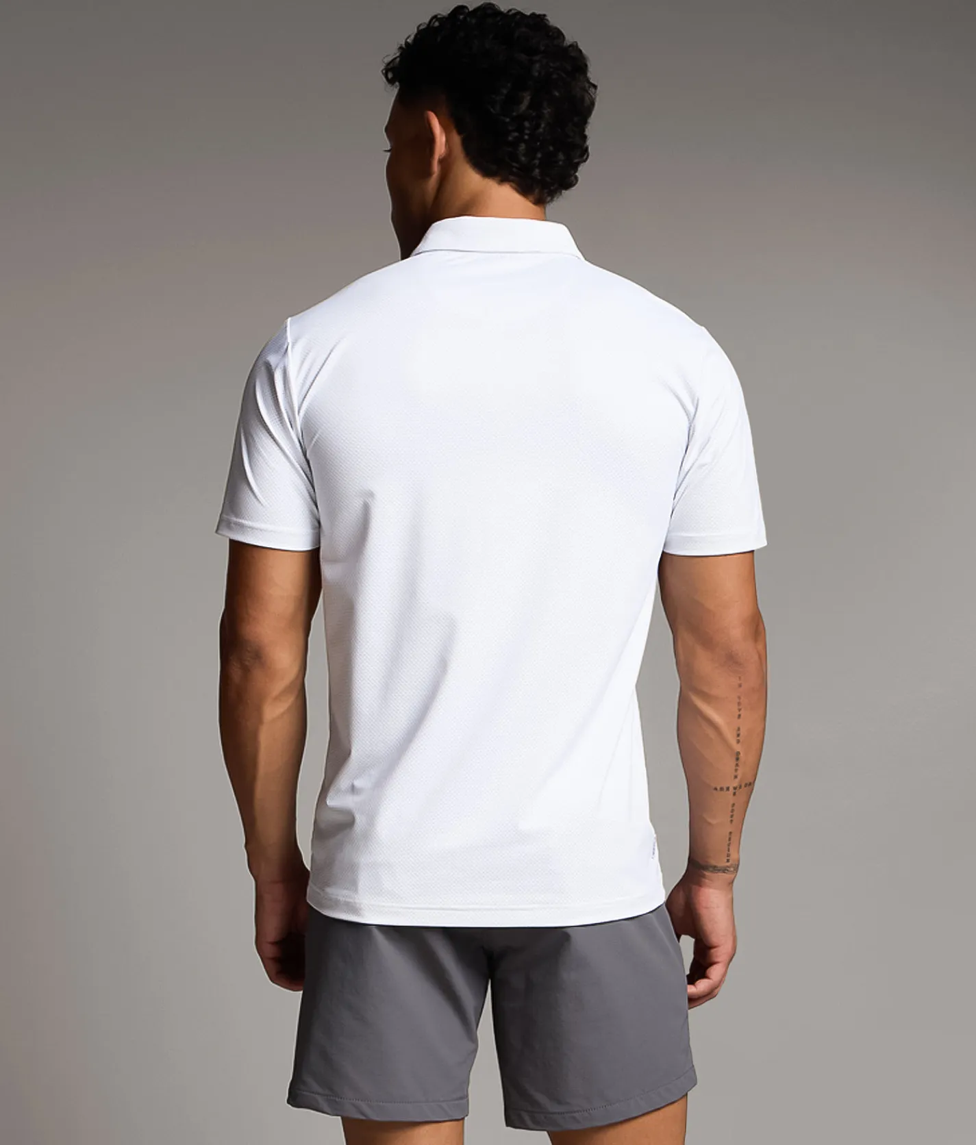 Maven Co-op Course Performance Polo White Grey