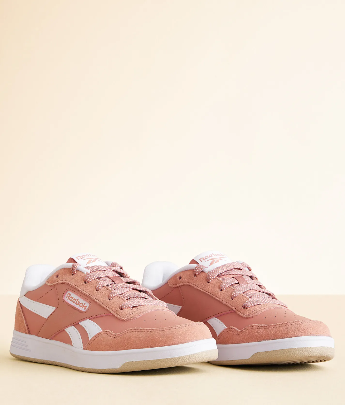 Shoes|Activewear | Reebok® Court Advance Leather Sneaker Clay Clay White
