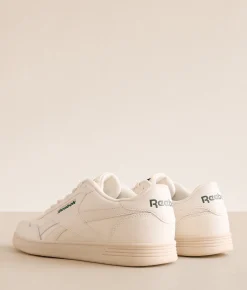 Reebok® Court Advance Leather Sneaker Natural Dk Green Natural Clearance