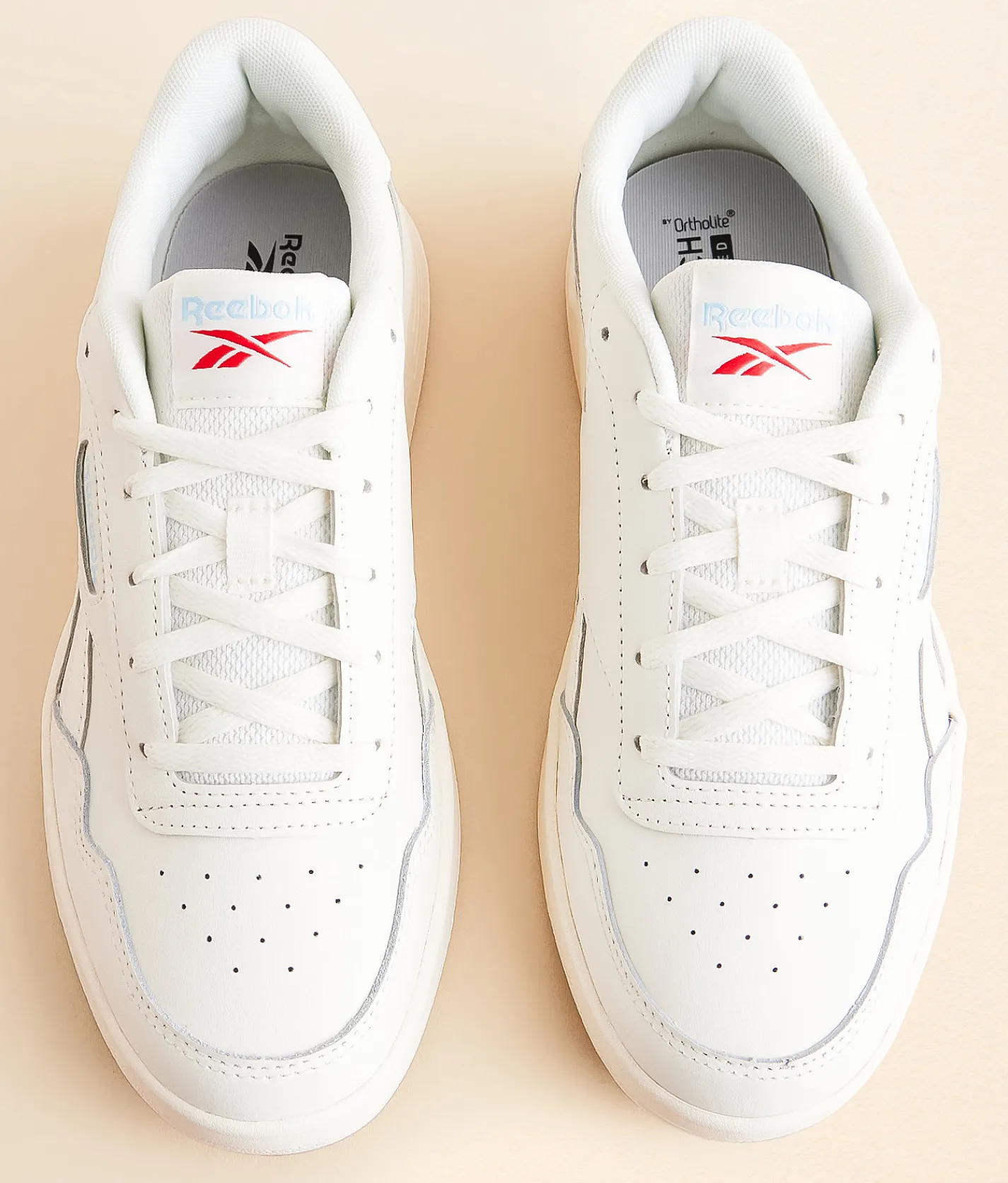 Shoes|Activewear | Reebok® Court Advance Leather Sneaker Chalk Blue Peak Vector Re