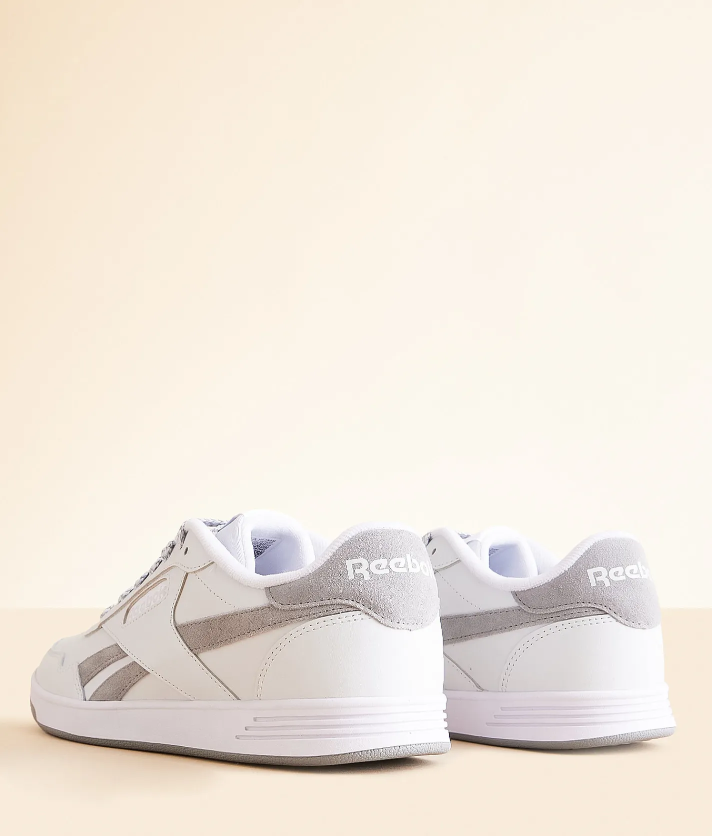 Reebok® Court Advance Leather Sneaker Moon Grey3 White Outlet