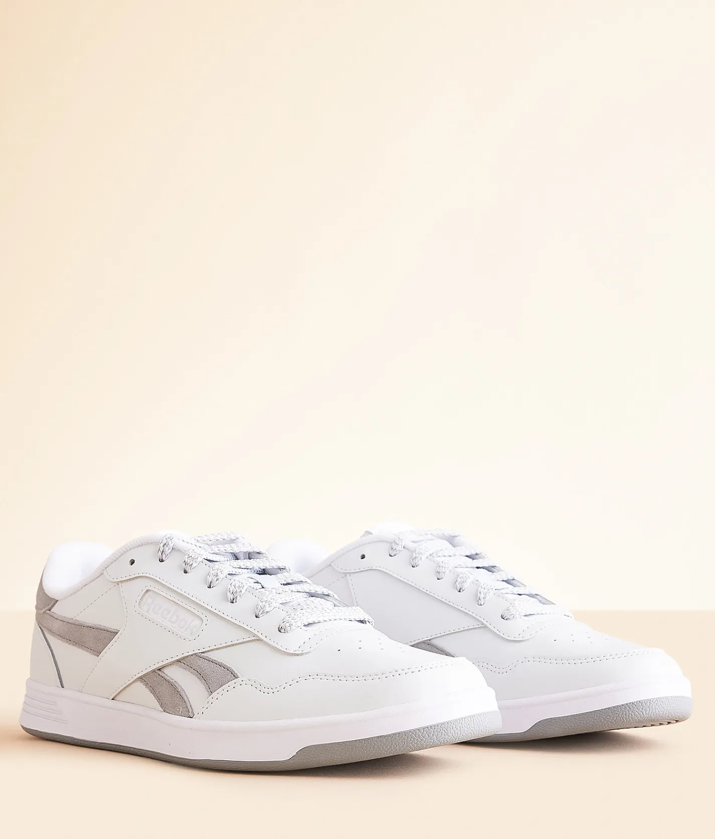 Reebok® Court Advance Leather Sneaker Moon Grey3 White Outlet