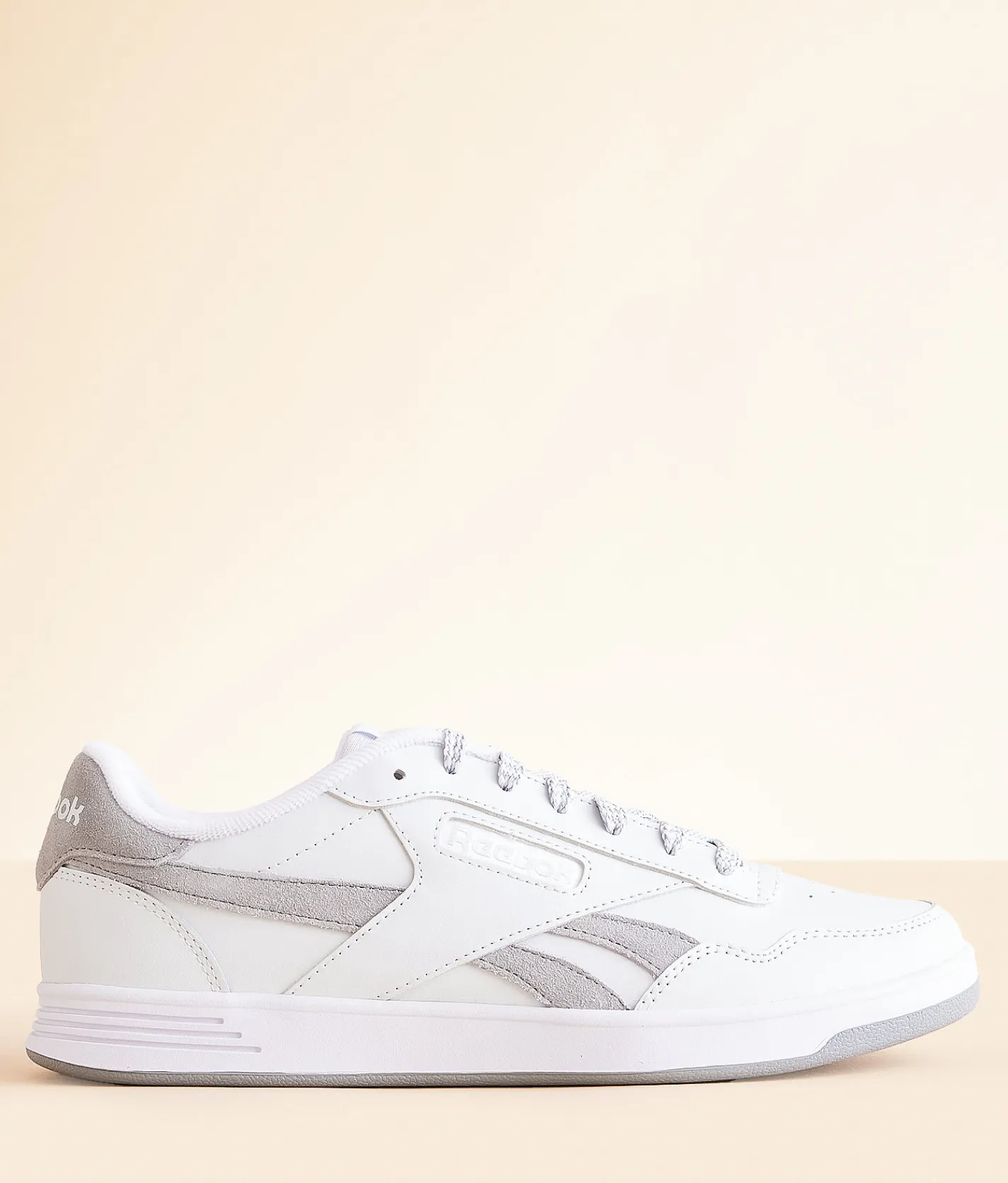 Reebok® Court Advance Leather Sneaker Moon Grey3 White Outlet