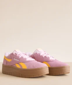 Shoes|Activewear | Reebok® Court Advance Surge Leather Sneaker Dustyrose Solargold Gum