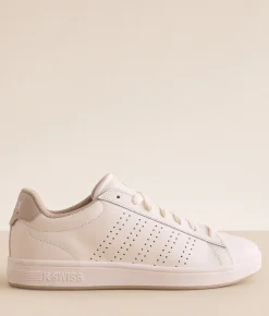 K-Swiss Court Base II Leather Sneaker Snow Wht Lght Gry Peyote Best