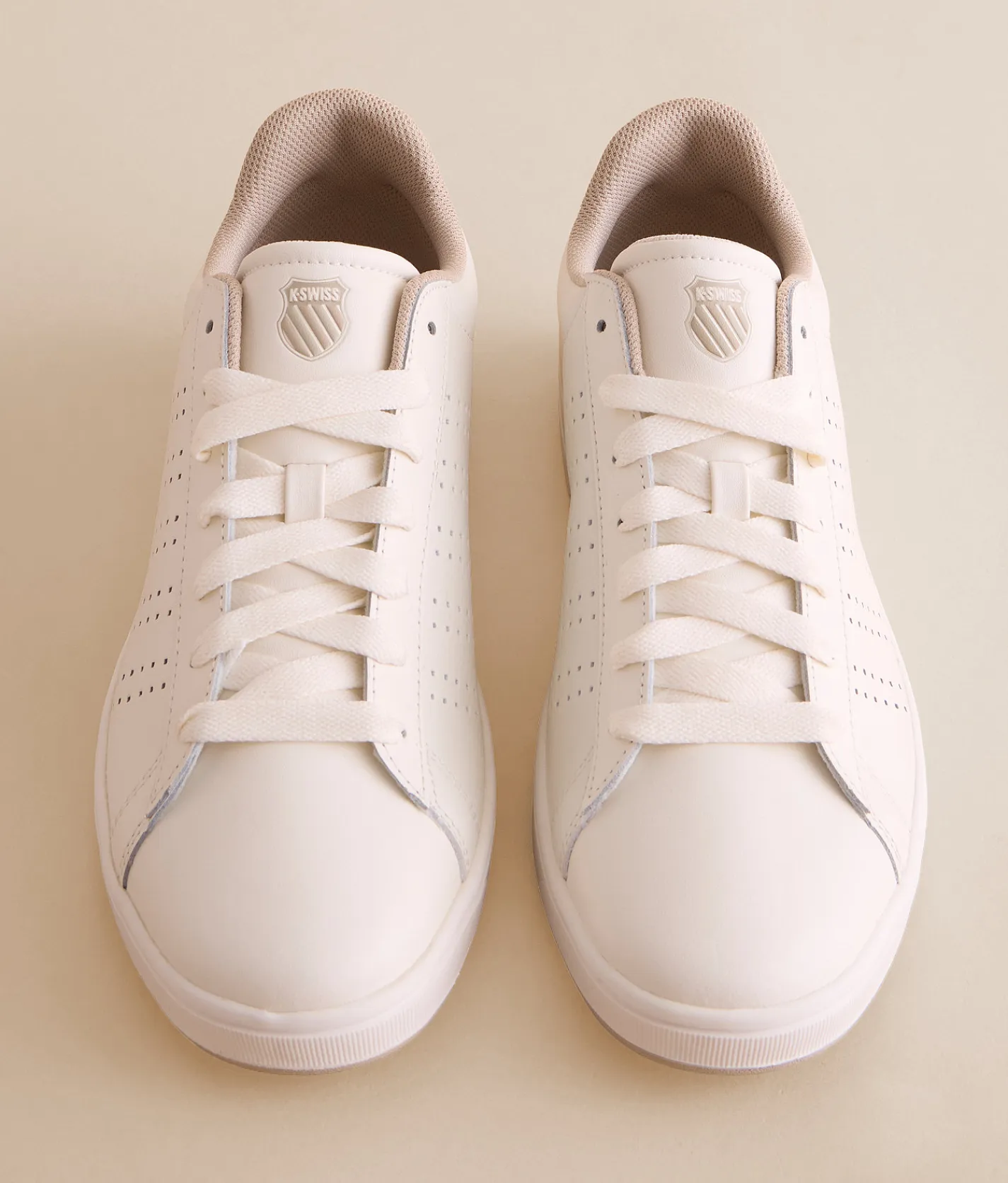 K-Swiss Court Base II Leather Sneaker Snow Wht Lght Gry Peyote Best