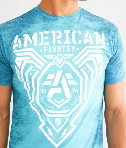 Graphic T-Shirts | American Fighter Courtland T-Shirt Optic Cyan Dk Optic Cyan