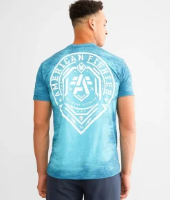 Graphic T-Shirts | American Fighter Courtland T-Shirt Optic Cyan Dk Optic Cyan