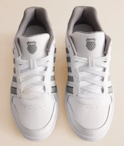 K-Swiss Court Palisades Leather Sneaker White Ultimate Gray Outlet