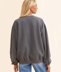 DH Apparel Courtside 7 Oversized Pullover Charcoal Discount