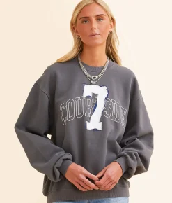 DH Apparel Courtside 7 Oversized Pullover Charcoal Discount