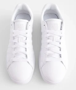 K-Swiss Court Tiebreaker Leather Sneaker White White White Online