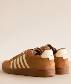 K-Swiss Court Tiebreak II Leather Sneaker Indian Tan Creme Brulee G Online