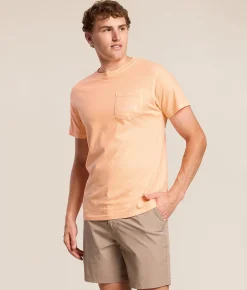 Tops|Graphic T-Shirts | Fieldstone Covey Rise T-Shirt Neon Cantaloupe