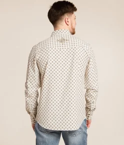 Tops | Gentry County Cowboy Athletic Performance Stretch Shirt Cream Brown