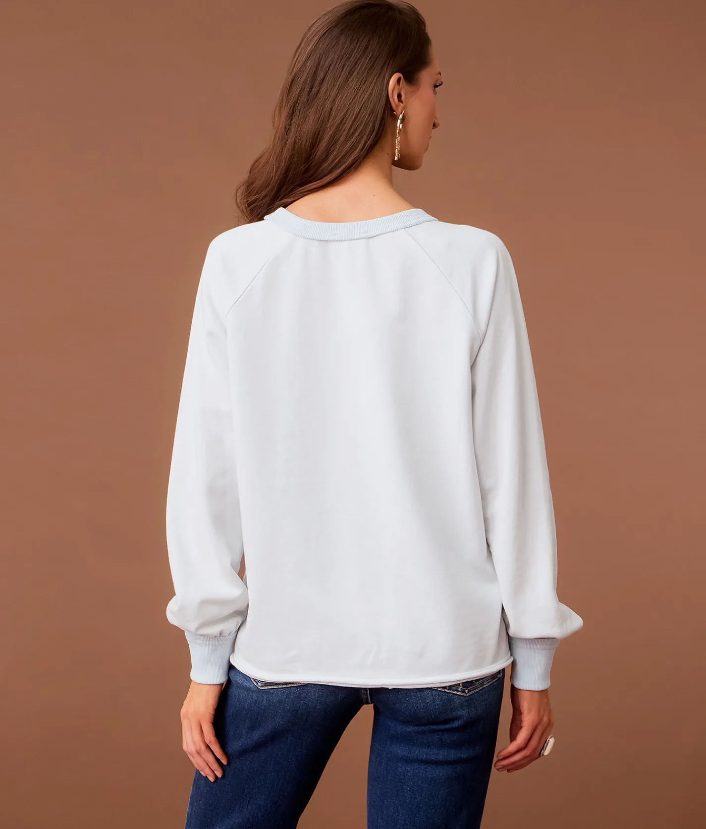 Tops | Sterling & Stitch Cowboy Boot Patchwork Pullover Illusion Blue