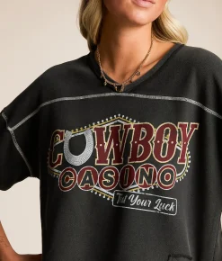 Modish Rebel Cowboy Casino Pullover Washed Black Outlet