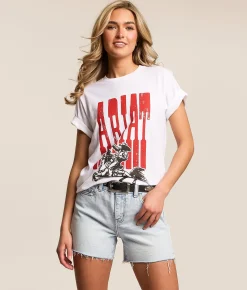 Ariat Cowboy Comic Boyfriend T-Shirt White Best